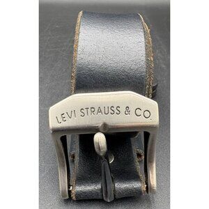 Levi Strauss & Co. Men's Genuine Black Italian Leather Belt Size 38 / 95 RN 3648